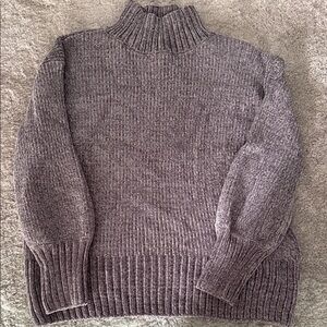 Cozy Gray Turtleneck Sweater